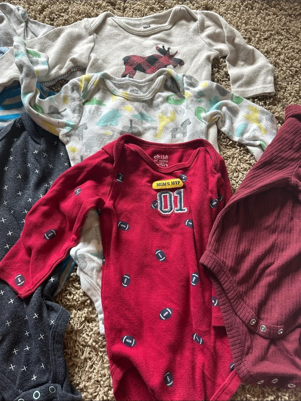 Baby Long-Sleeve Bodysuit Set - 6-9 Mo